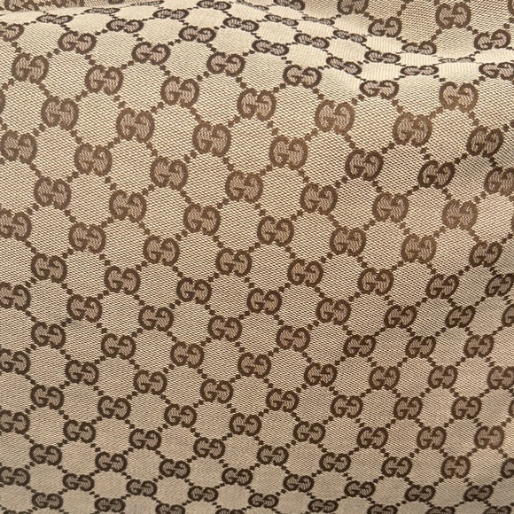 Gucci Tan ivory GG canvas Monogram horsebit large hobo bag with gold hardware - Picture 2 of 16